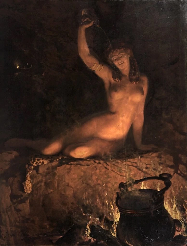 John Collier - 117, Un incantesimo o Una Baccante, Russell, Cotes Art Gallery & Museum